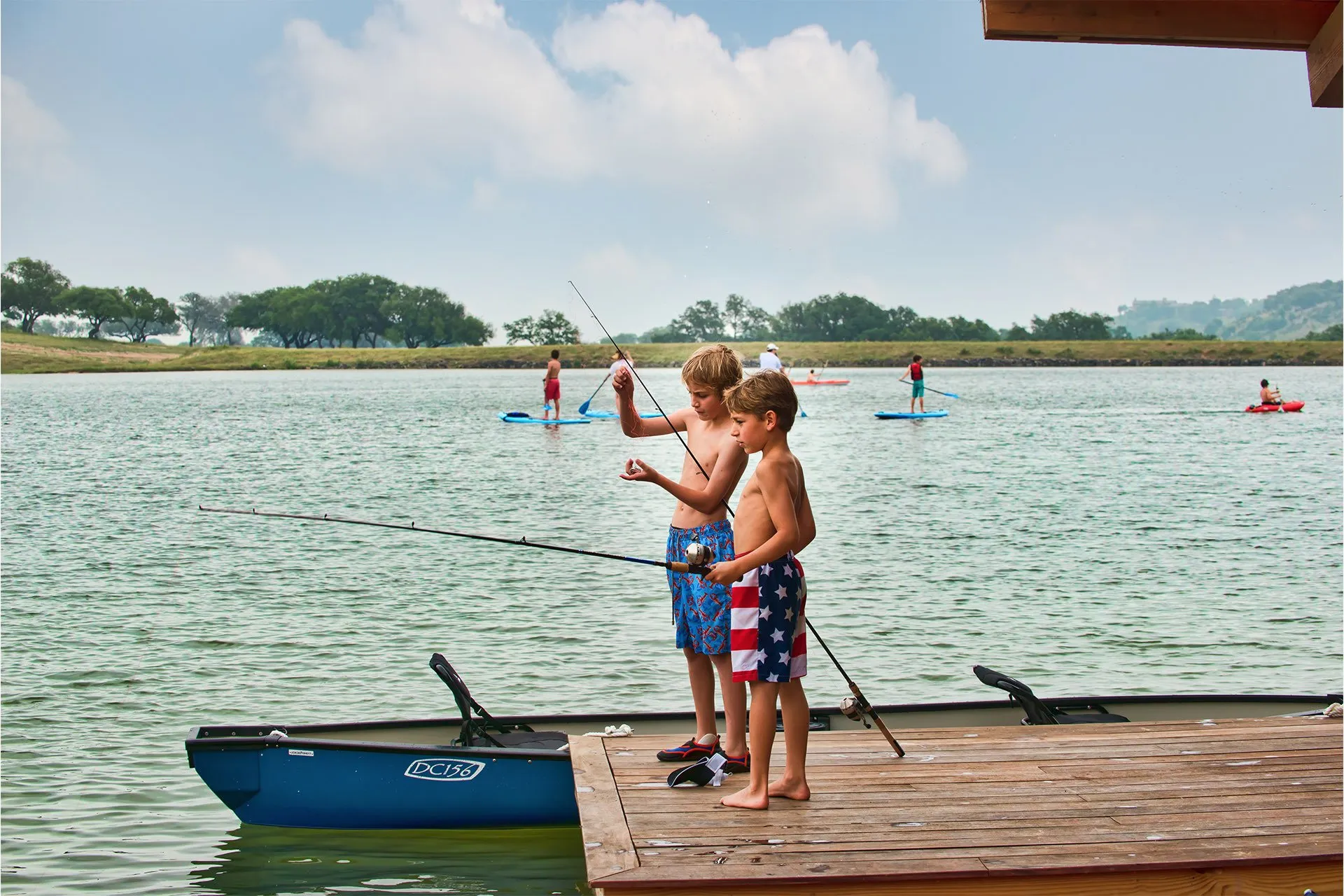 Fishing, canoeing, paddle boarding and swimming are the big draws at the Lake Club