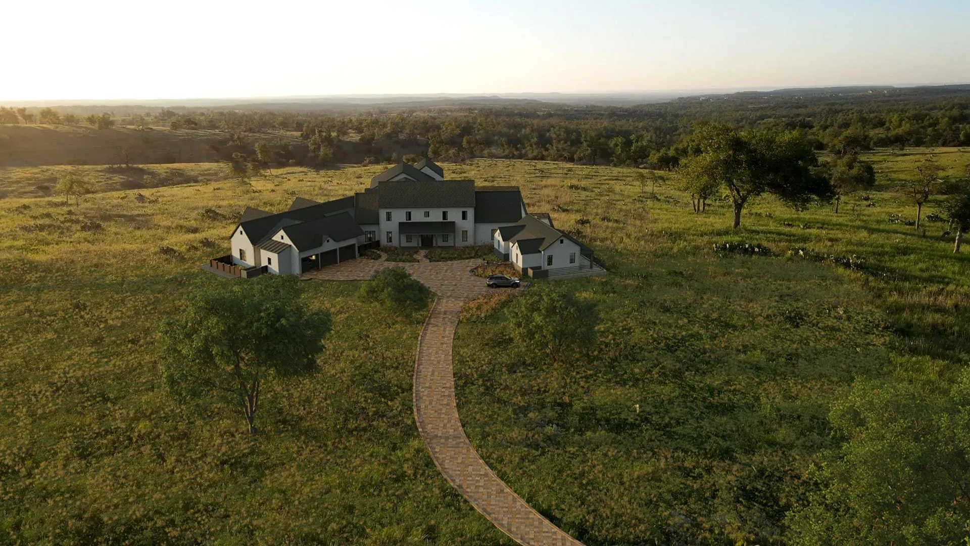 Homesite 838 with artist's rendering of potential home - 9.72 acres